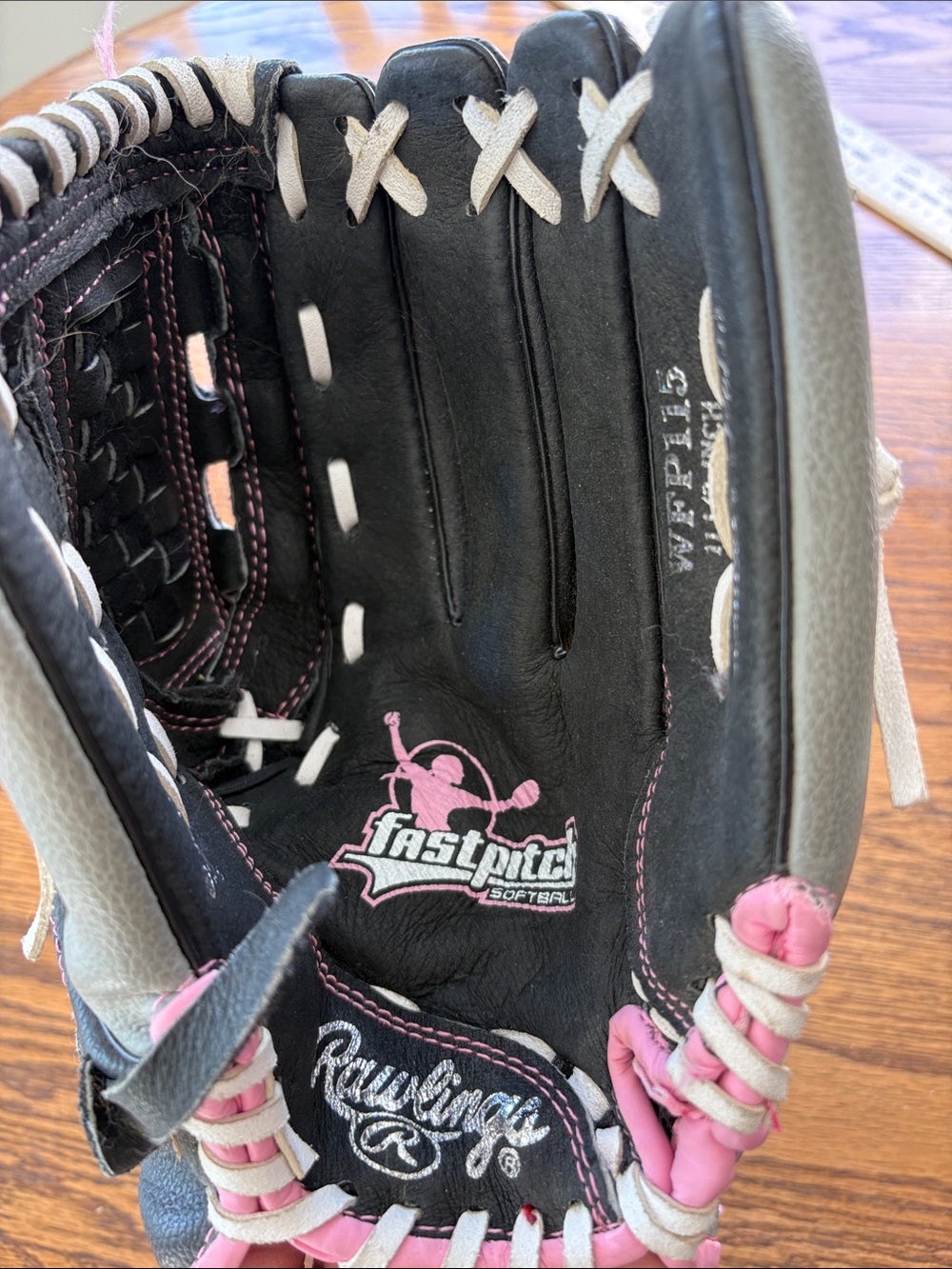 Rawlings Black and Pink Fastpitch Glove